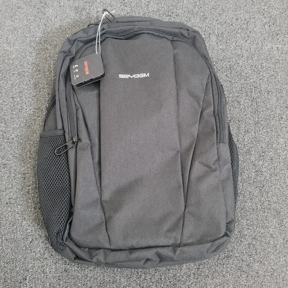 SryBem Size OS Backpack Unisex Black 900D Cation Splashproof USB Charging Port